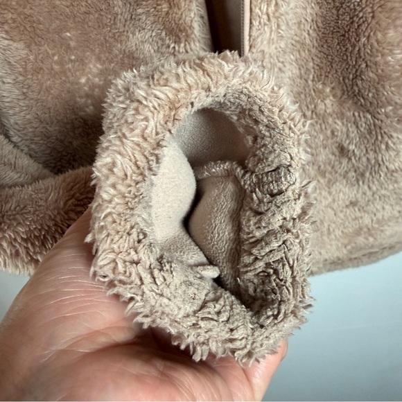 Uniqlo Fleece Zip-Up Teddy Jacket Soft Gorpcore Quiet Luxury XTRA-SMALL Brown - Picture 7 of 11